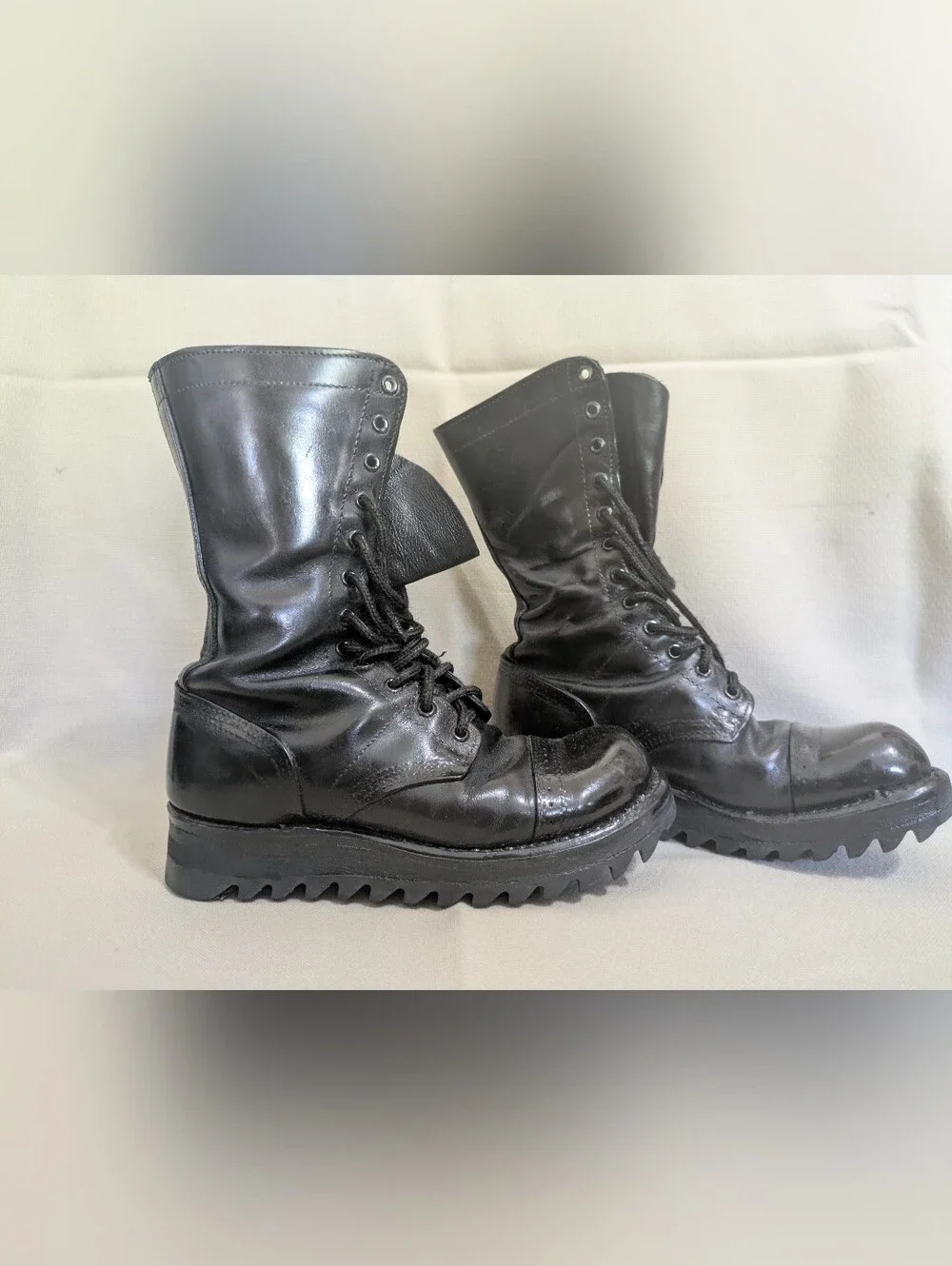 Vintage Corcoran Jump Boots 8.5 Ripple Sole Combat Boots Military Paratrooper